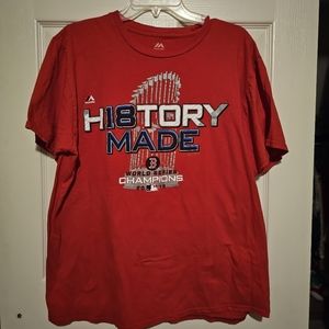 Red 2018 History Made Red Sox World Series Champions Tee Shirt sz XL